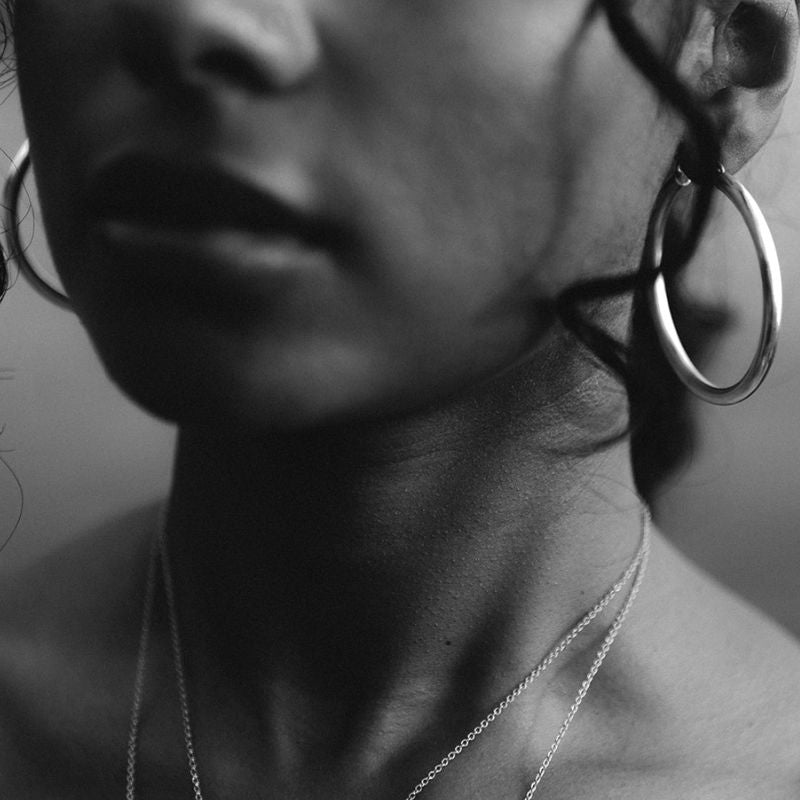 Nahi | Hoop Earrings – 925 Silver - NOIR KĀLA