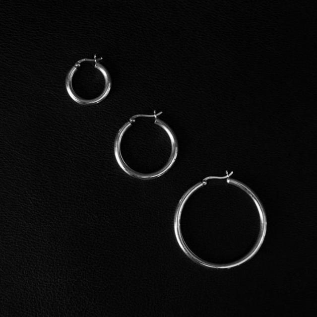 Nahi | Hoop Earrings – 925 Silver - NOIR KĀLA