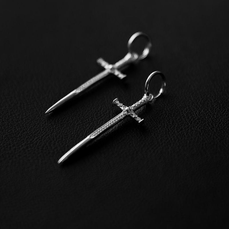 Sacred Sword | Charm Hoop Earrings