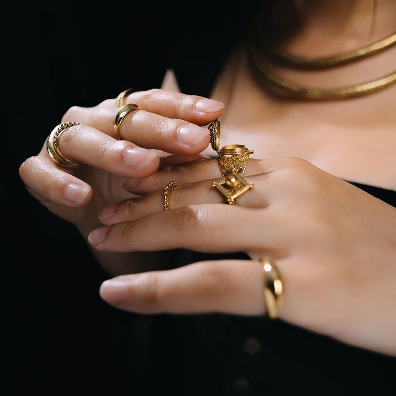 Poison | Bague - Laiton - NOIR KĀLA