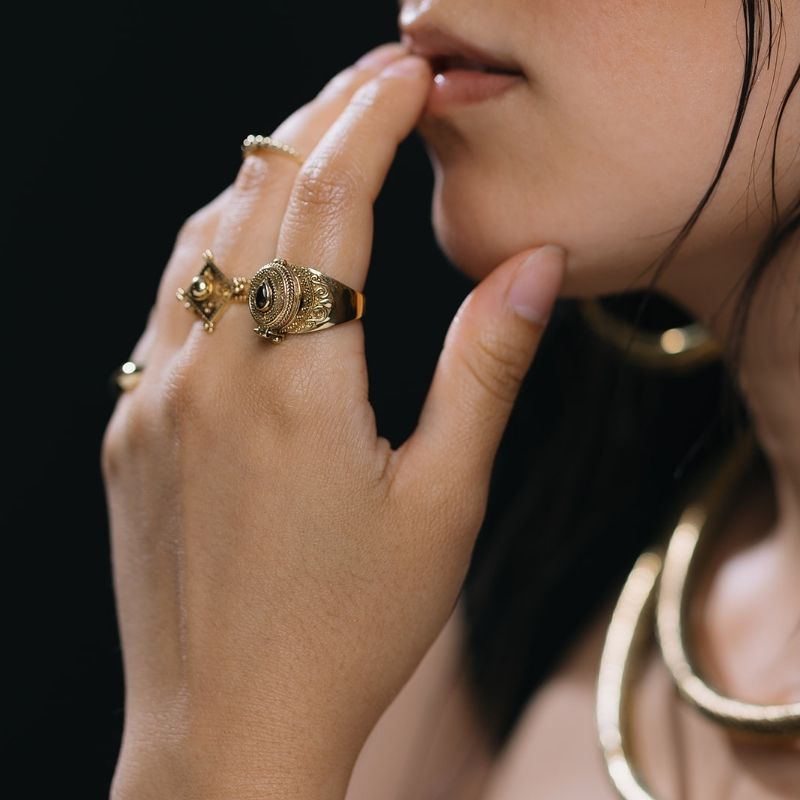 Poison | Bague - Laiton - NOIR KĀLA