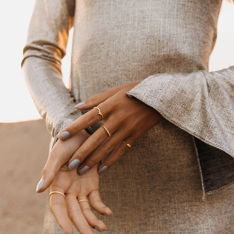 Beaded | Ring - Brass - NOIR KĀLA