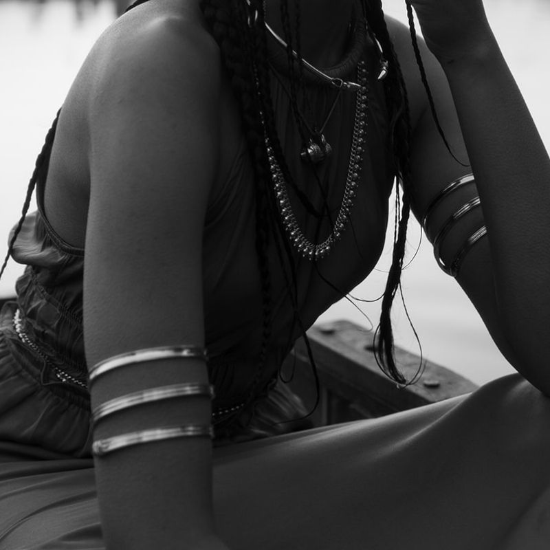 Ancient Armlet  | Bracelet - Laiton - NOIR KĀLA