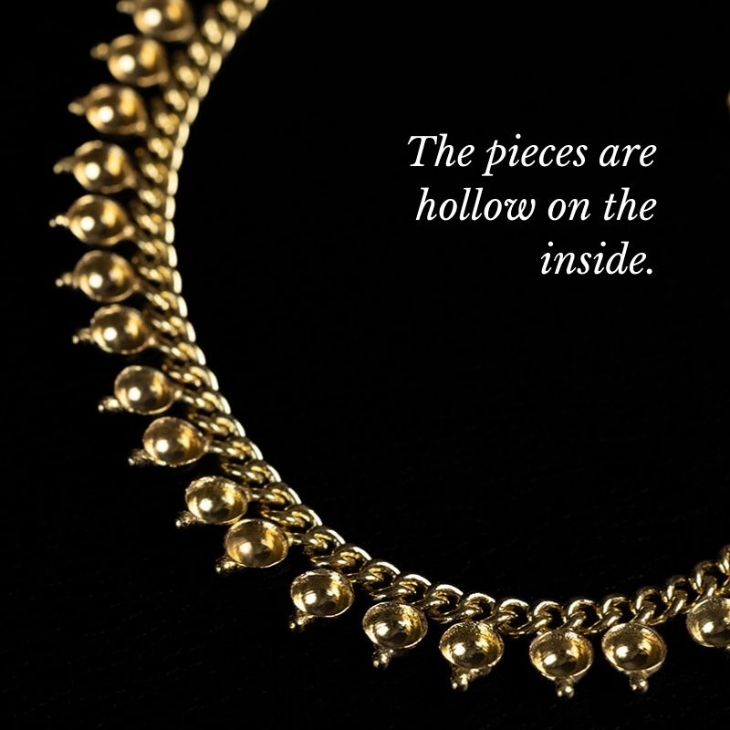 Devī II | Long Necklace - Brass - NOIR KĀLA