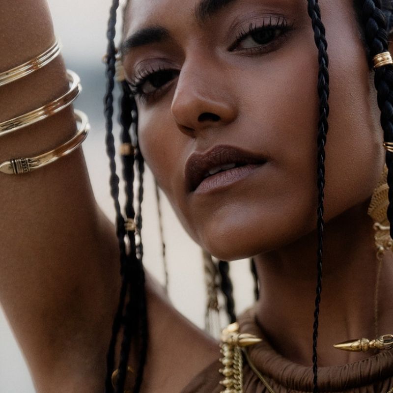 Ancient Armlet  | Bracelet - Laiton - NOIR KĀLA