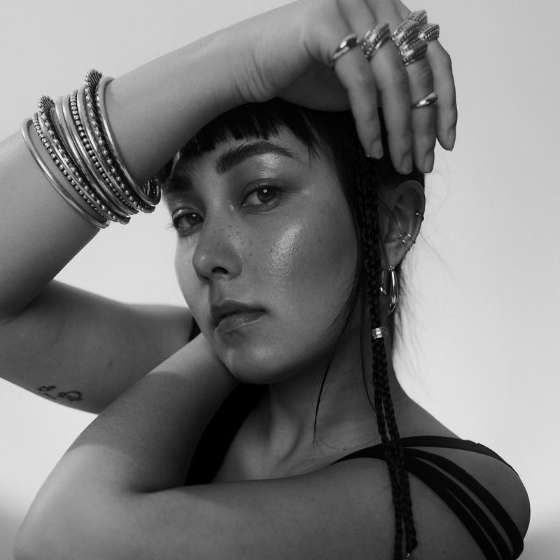 Beaded | Bangle - Brass - NOIR KĀLA