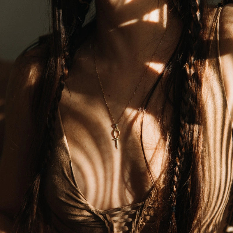 Ankh | Collier pendentif Womb of Life - Or