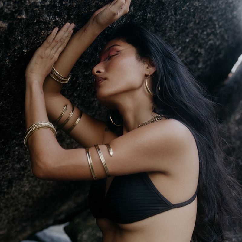 Ancient Armlet  | Bracelet - Laiton - NOIR KĀLA