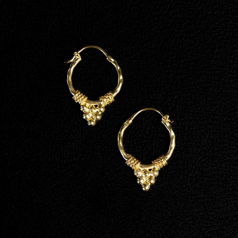 Beaded Mountain | Hoops - Gold - NOIR KĀLA