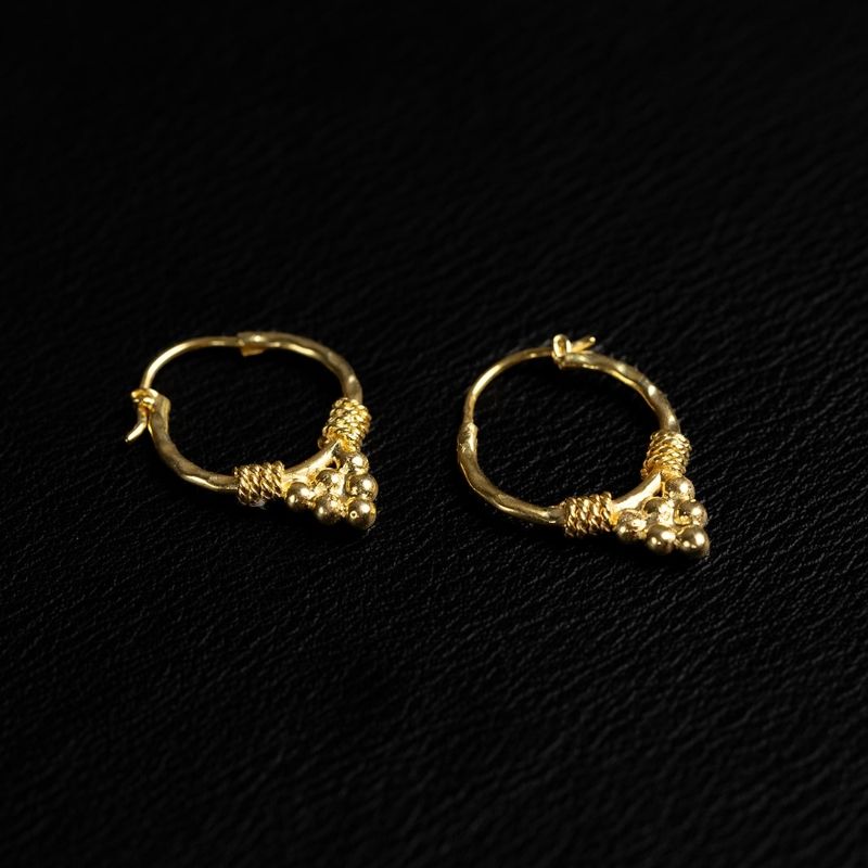 Beaded Mountain | Hoops - Gold - NOIR KĀLA