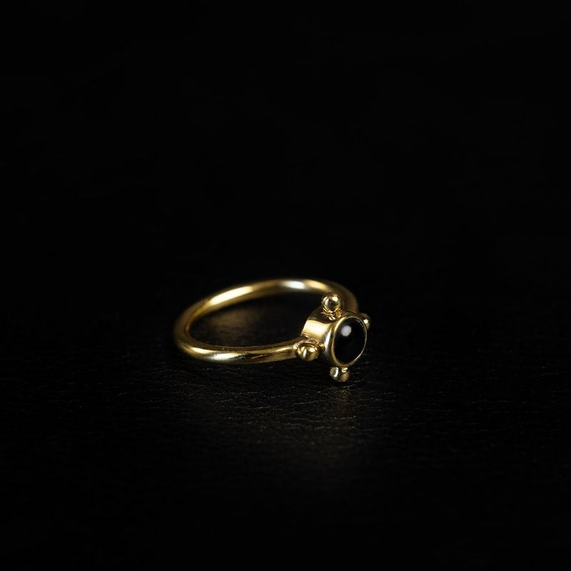 Dark Onyx | Ring - Brass - NOIR KĀLA