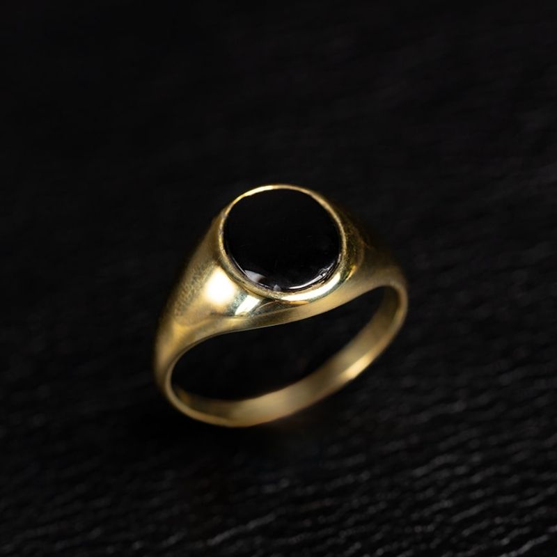 Black Orbit | Bague - Laiton - NOIR KĀLA