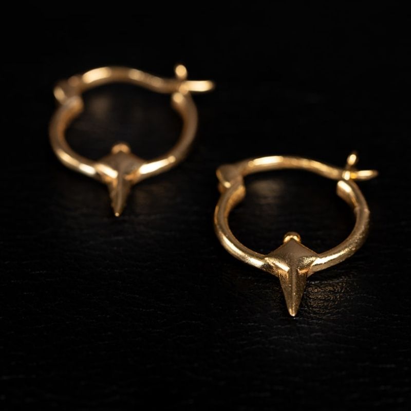 Axis | Hoop Earrings - Gold - NOIR KĀLA