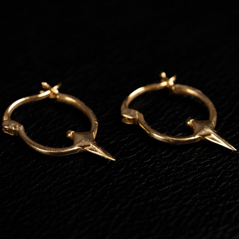 Axis | Hoop Earrings - Gold - NOIR KĀLA