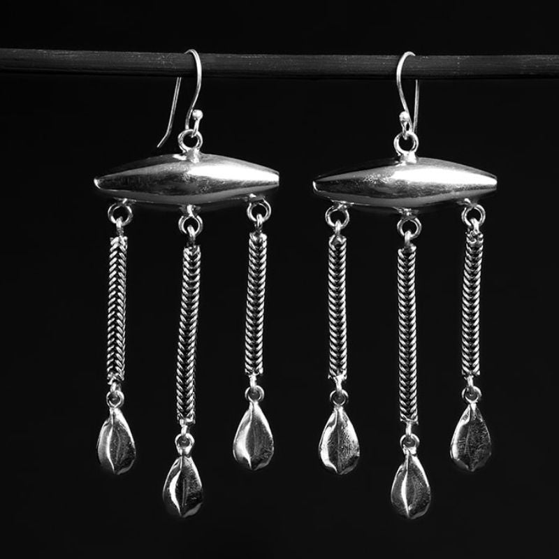Poise Charm | Boucles d'oreilles - Argent 925 - NOIR KĀLA
