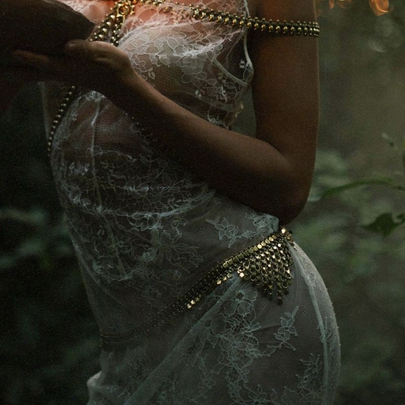 Elysium | Chaîne de ceinture - Laiton - NOIR KĀLA