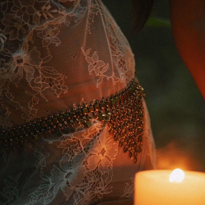 Elysium | Chaîne de ceinture - Laiton - NOIR KĀLA