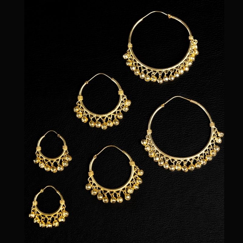Wind Womxn | Boucles d'oreilles créoles - Laiton - NOIR KĀLA