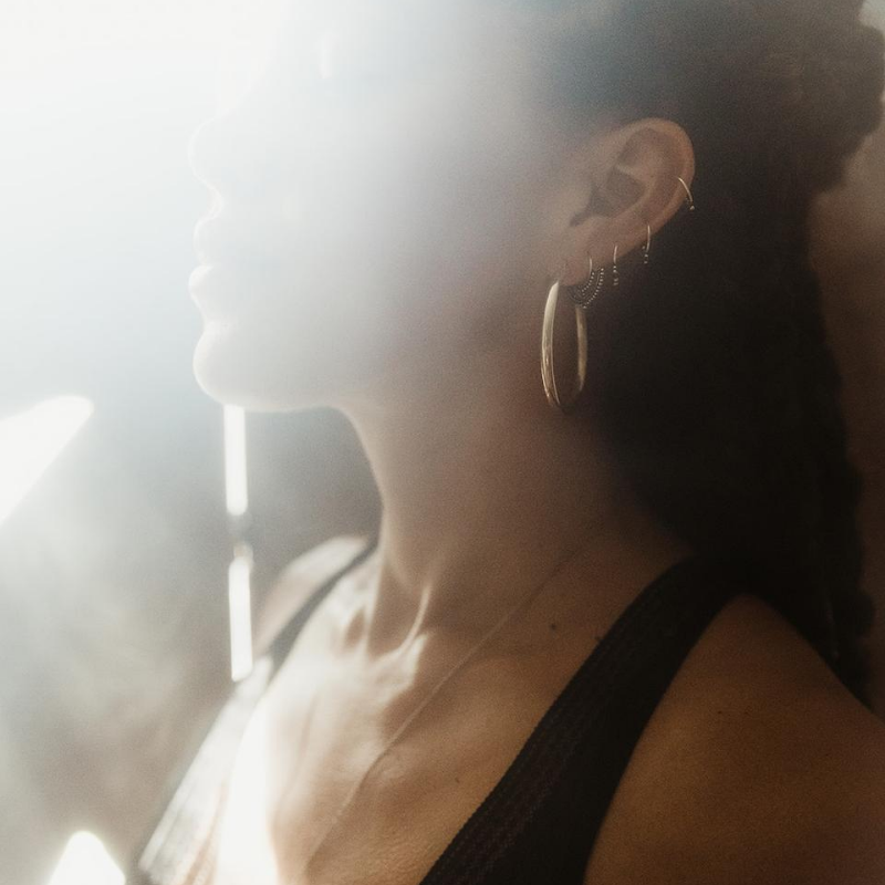Nahi | Hoop Earrings – 925 Silver - NOIR KĀLA