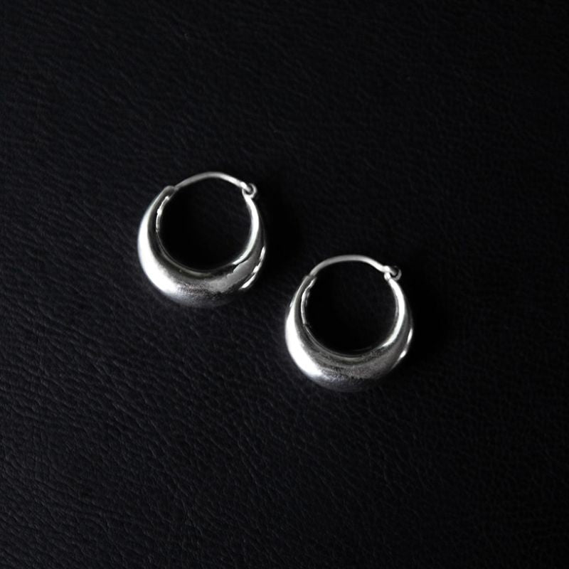 Yasmine | Boucles d'oreilles créoles  - NOIR KĀLA