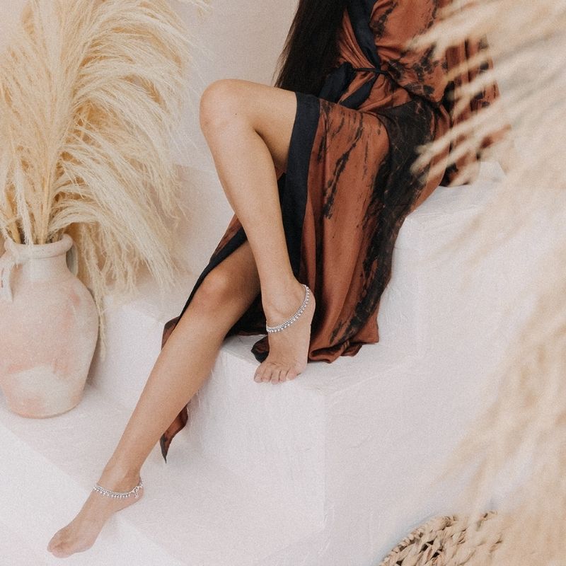 Sakti | Bracelet de cheville - NOIR KĀLA