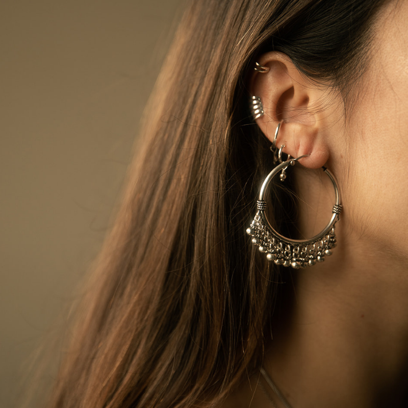 Wind Womxn | Boucles d'oreilles créoles - NOIR KĀLA