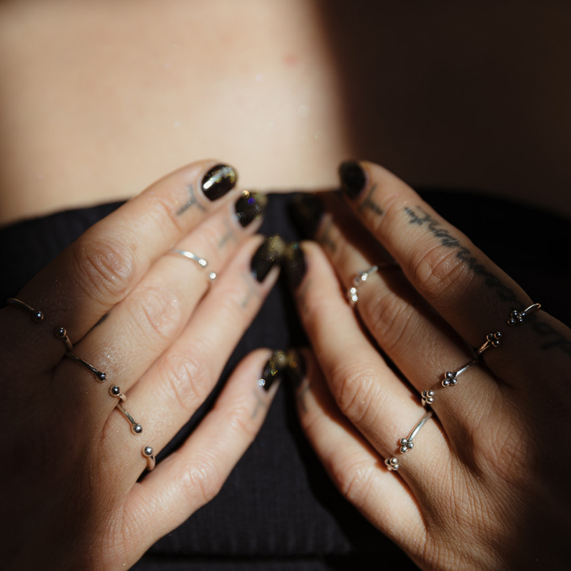 Trinity | Bague - NOIR KĀLA