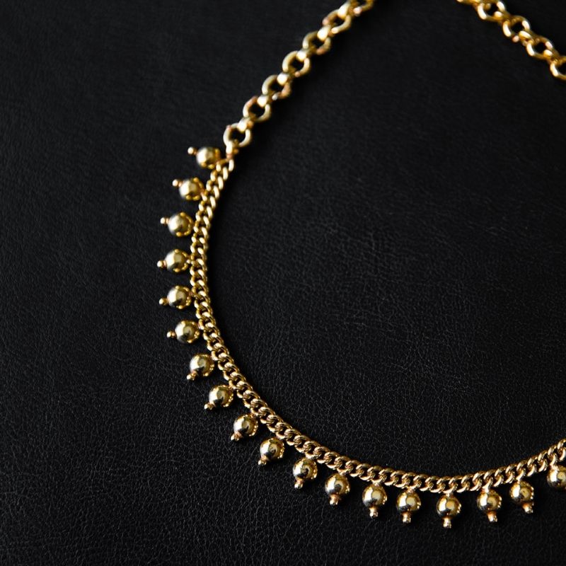 Devī I | Collier tour de cou - Laiton - NOIR KĀLA