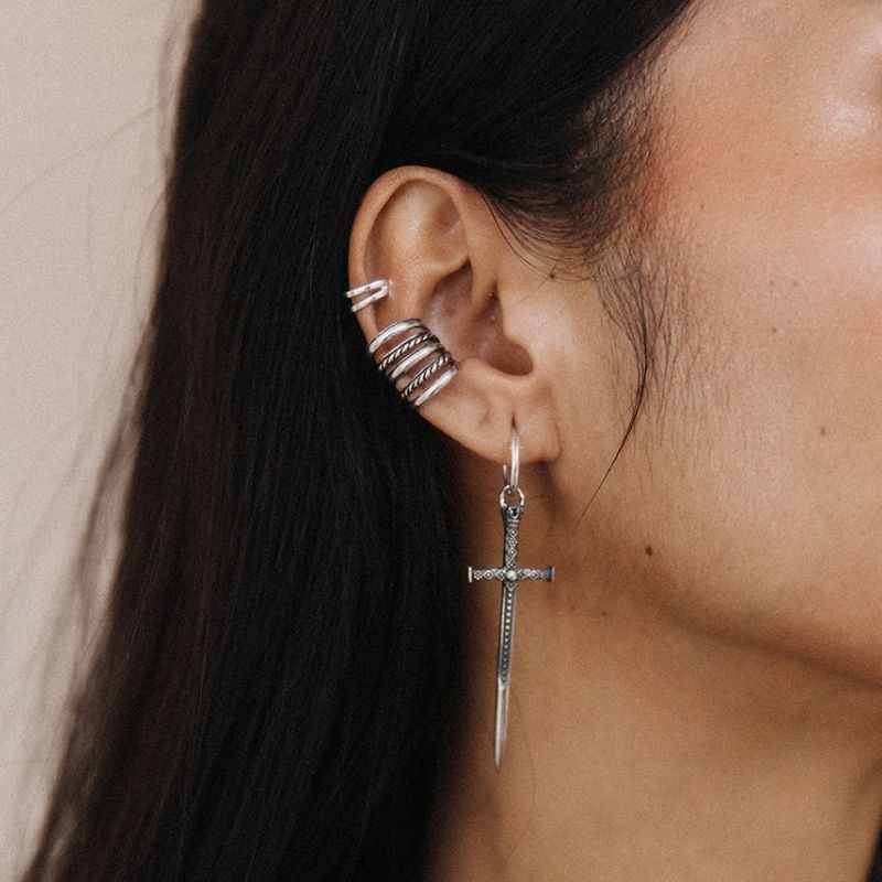 Sacred Sword | Charm Hoop Earrings