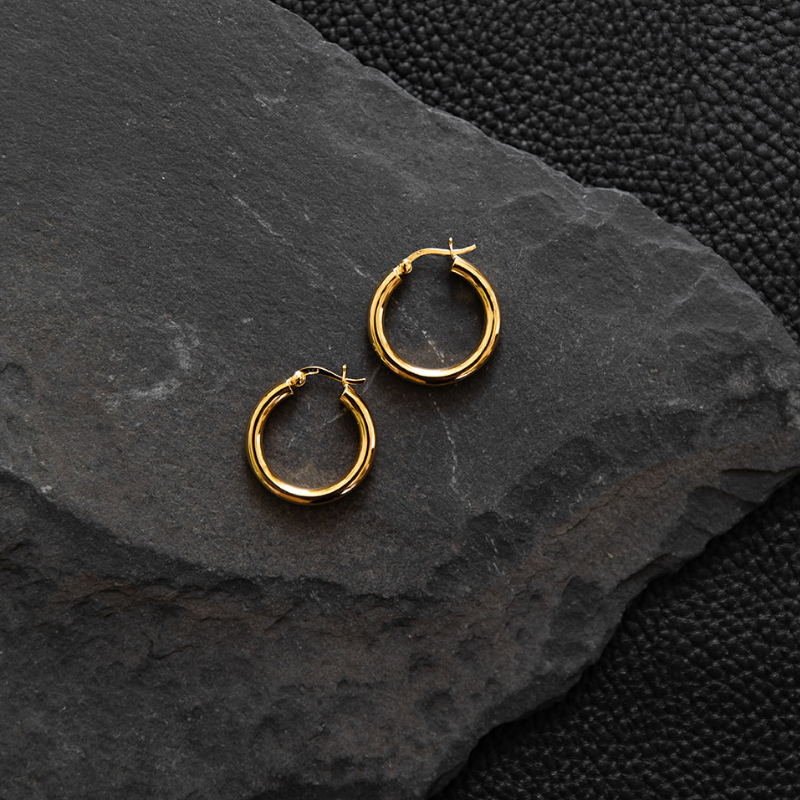Nahi | Hoop Earrings - Gold - NOIR KĀLA
