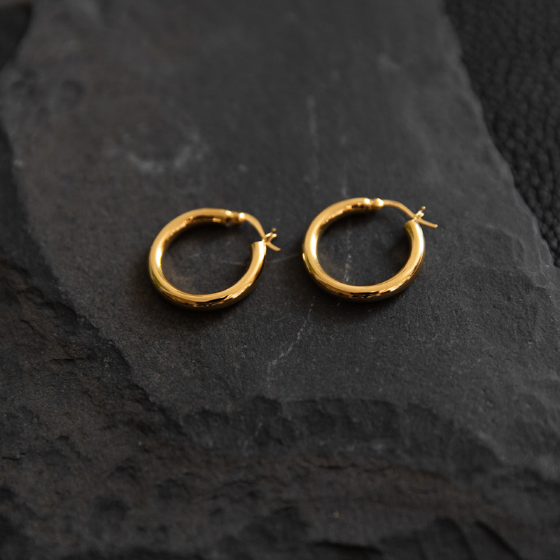 Nahi | Hoop Earrings - Gold - NOIR KĀLA