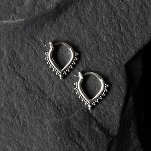 Beaded Chevron | Hoops