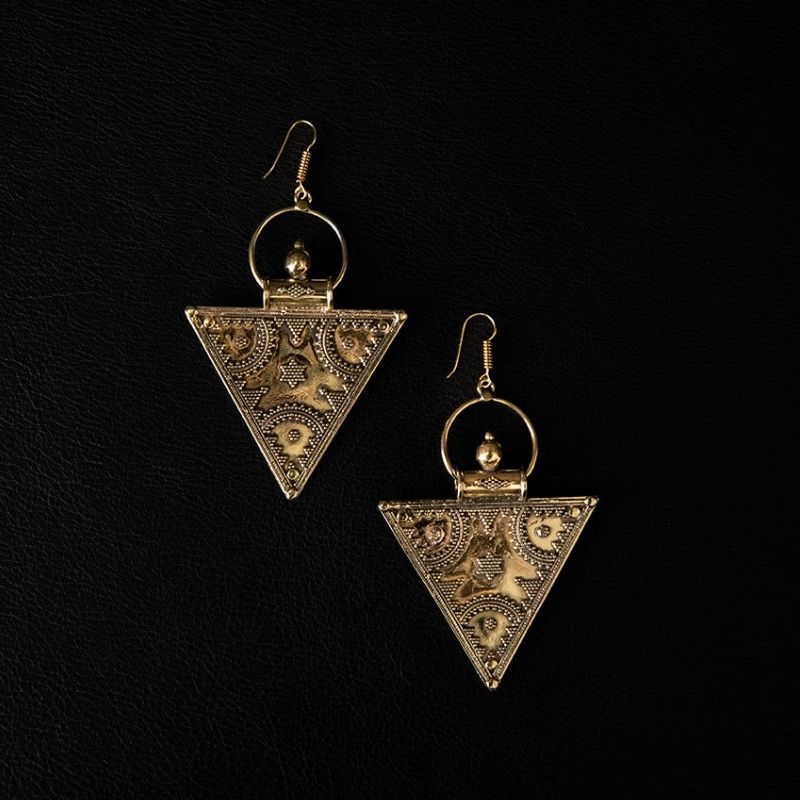 Merkabah | Dangle earrings - Brass