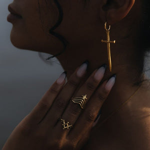 Sacred Sword | Earrings - Gold