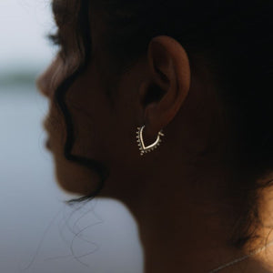 Beaded Chevron | Hoops