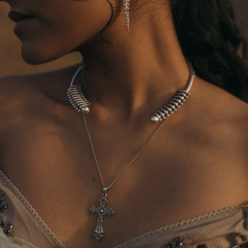 Medieval Cross | Pendant Necklace - 925 Silver