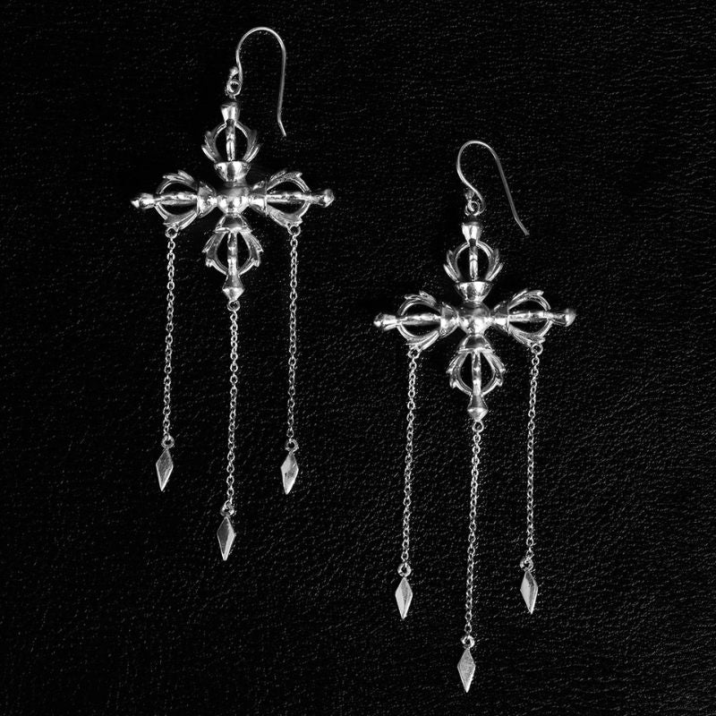  Double-Vajra | Boucles d&#39;oreilles Pendantes