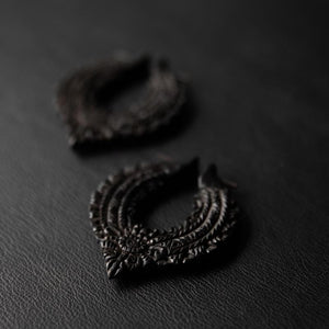 Ava Armor [S] | Black Wood Hoops