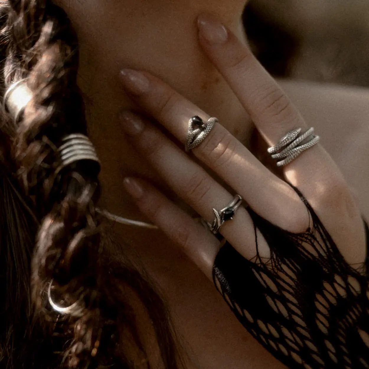 Serpentine | Serpent Ring - 925 Silver