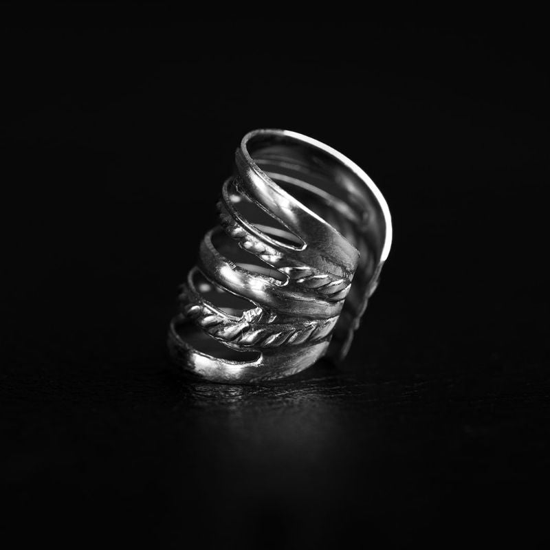 Aya III | Bijou de cheveux x Manchette d&#39;oreille  - NOIR KĀLA