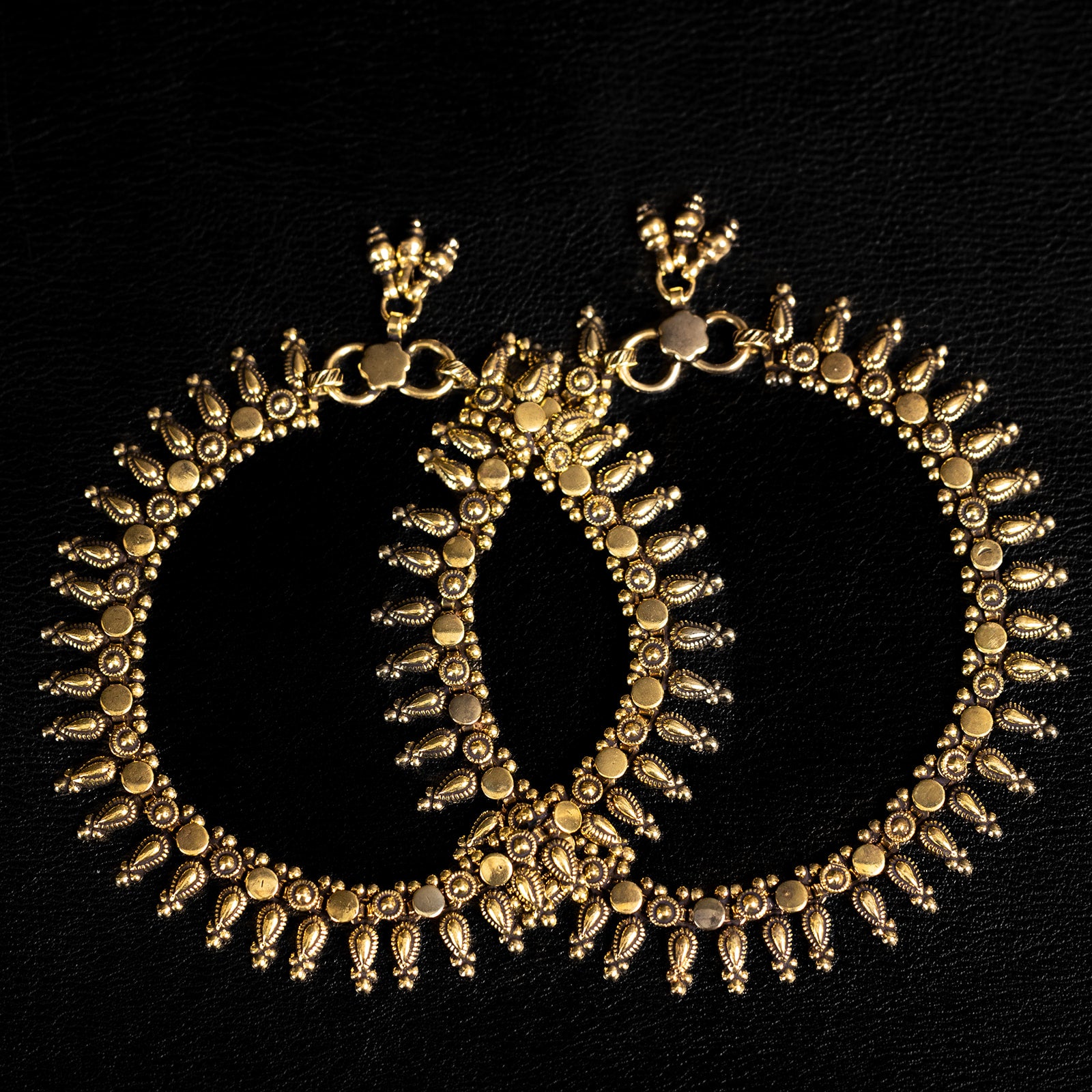 Dakini | Bracelet de cheville - Laiton  - NOIR KĀLA