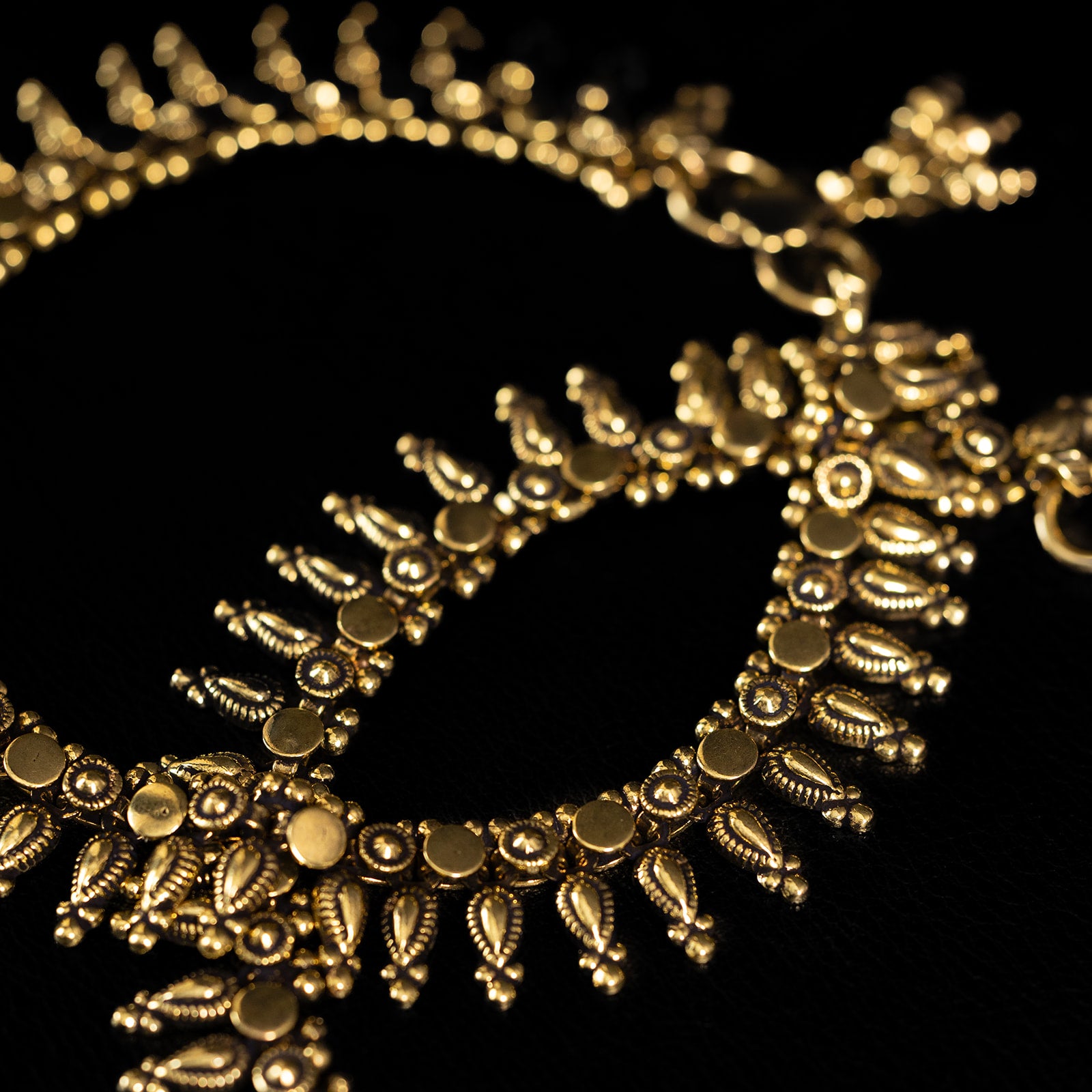 Dakini | Bracelet de cheville - Laiton  - NOIR KĀLA