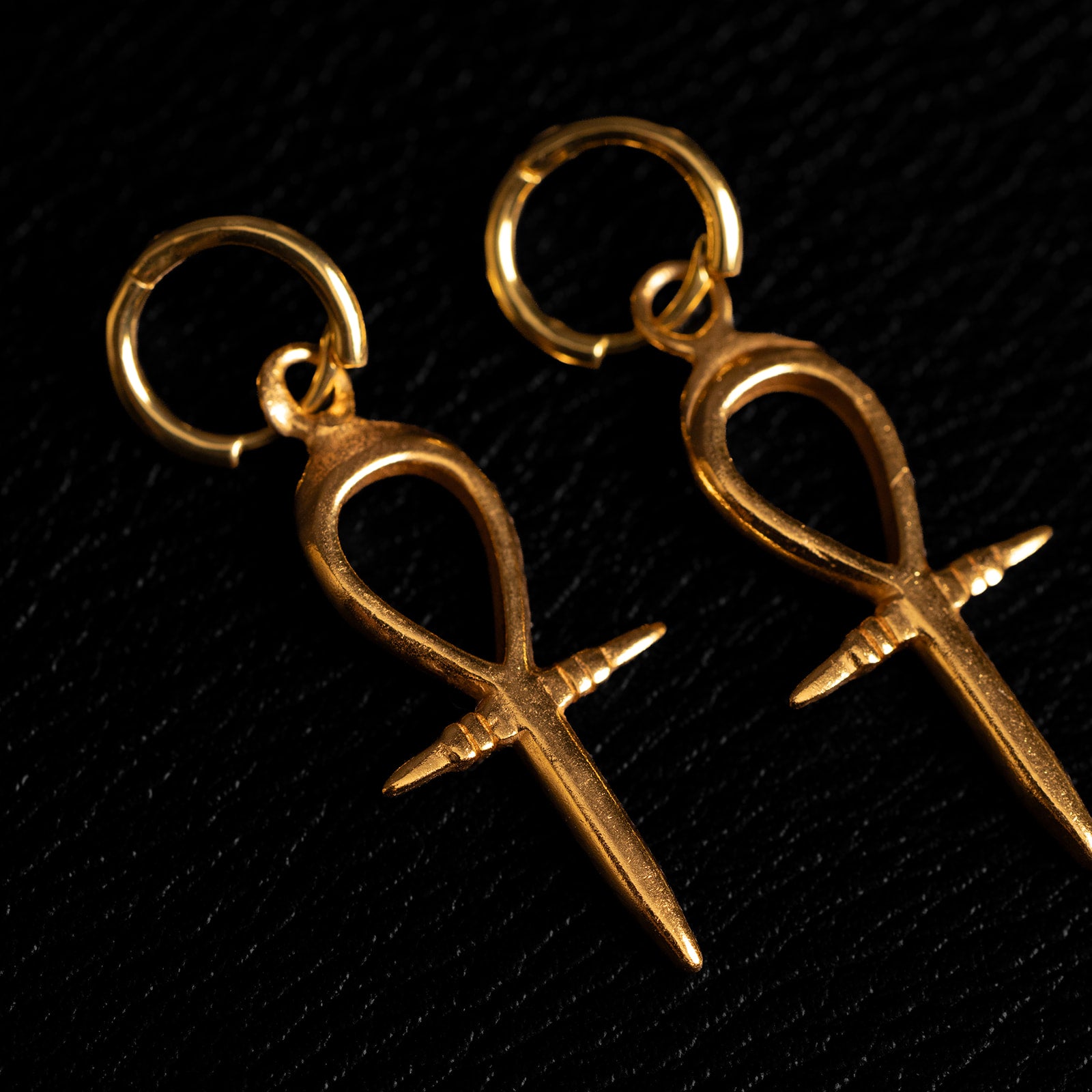 Ankh | Womb of Life Hoop Earrings - Gold