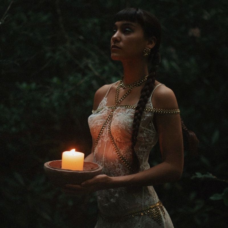 Sundari | Harnais de corps - Laiton - NOIR KĀLA