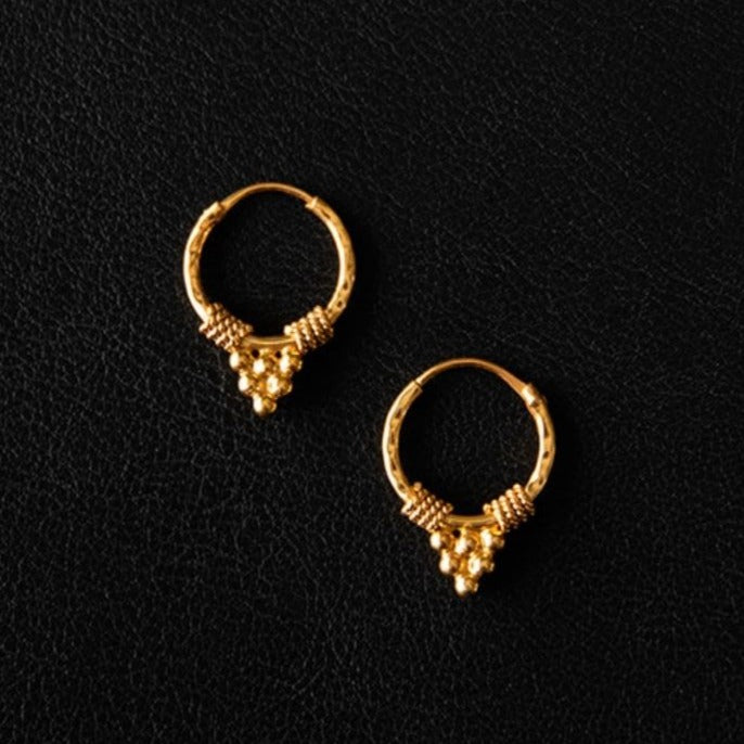 Beaded Mountain | Hoops - Gold