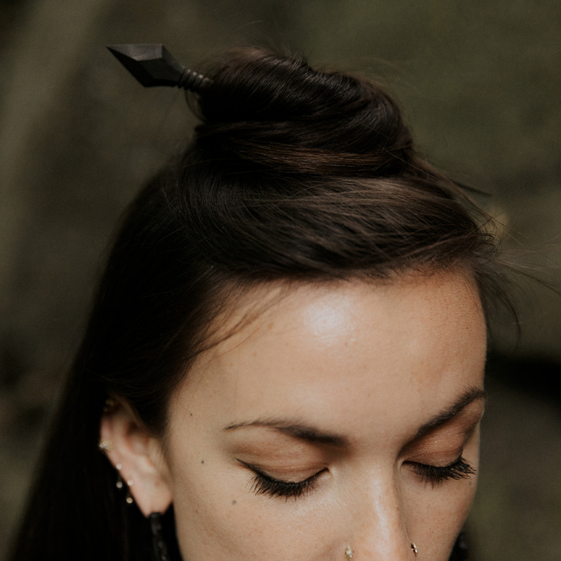 Ava | Black Wood Hairstick