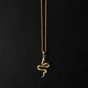 Serpentine | Pendentif Necklace - Or