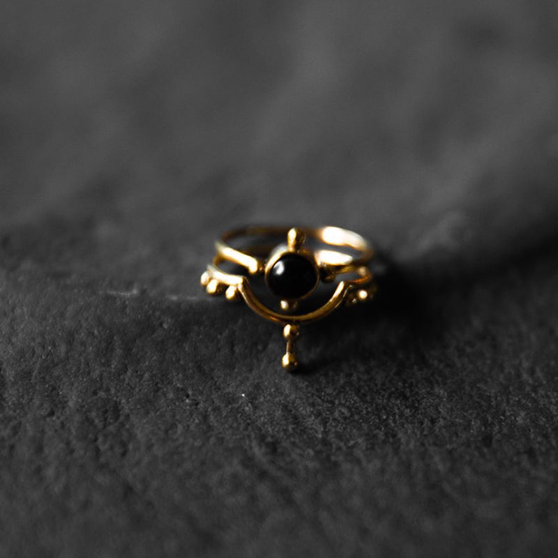 Encoded Beauty | Stacking Duo Rings - Brass